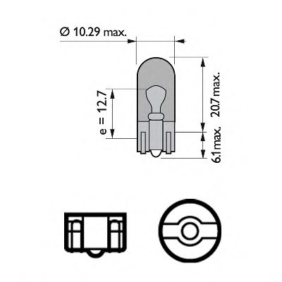 PHILIPS 12396NACP Bulb, position-/marker light